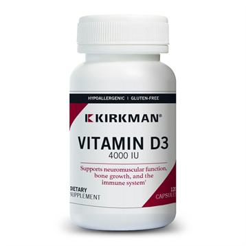 Vitamin D-3 4000 IU 120 caps by Kirkman Labs