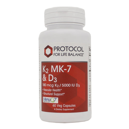 K2 MK-7 and D3 60 caps by Protocol for Life Balance
