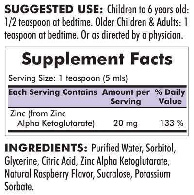 Zinc Liquid 16oz by Kirkman Labs