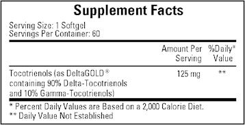 Annatto Tocotrienols 125 mg 60 gels by Ecological Formulas