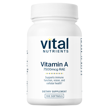 Vitamin A 7500mcg RAE 100 gels by Vital Nutrients