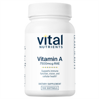 Vitamin A 7500mcg RAE 100 gels by Vital Nutrients