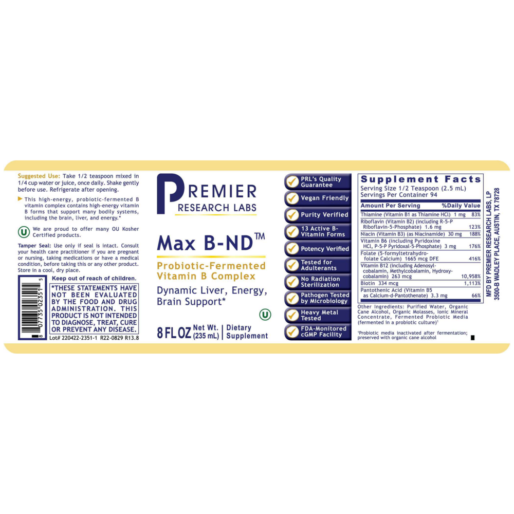 Max B-ND™ by Premier Research Labs