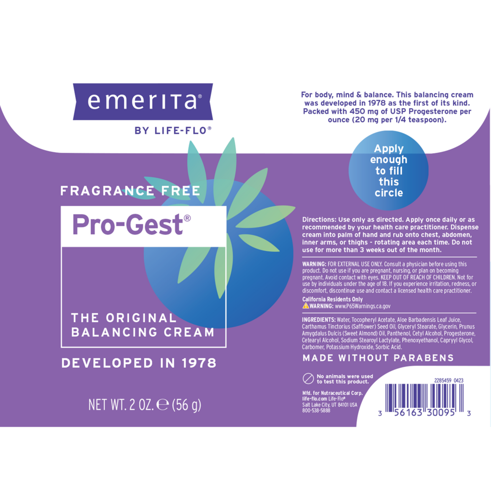 Pro-Gest paraben free by Emerita
