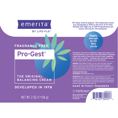 Pro-Gest paraben free by Emerita