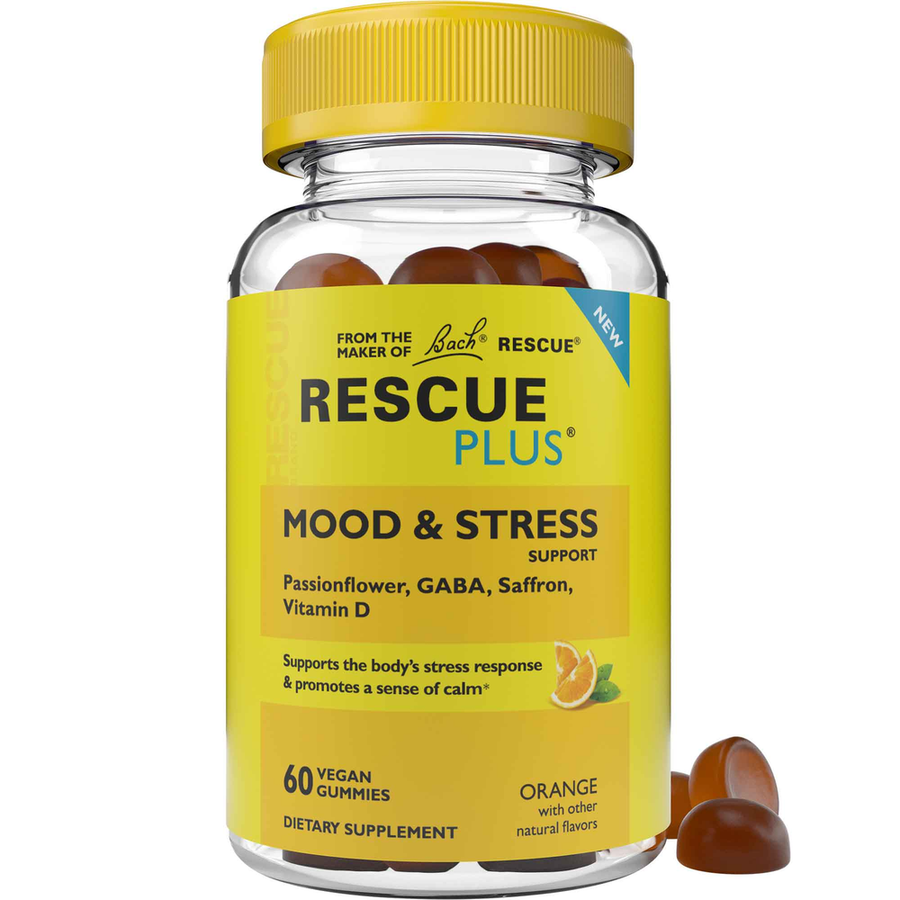 Rescue Plus® Mood & Stress Support Gummy, Orange by Nelson Bach