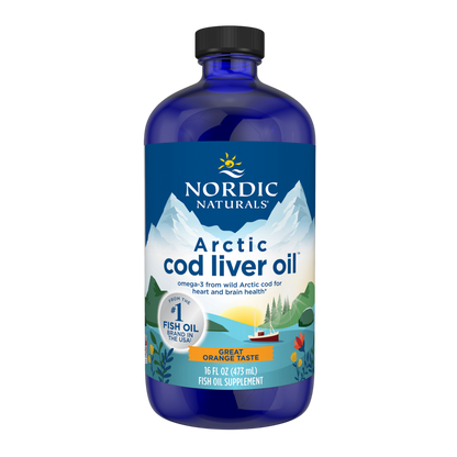 Arctic Cod Liver Oil Orange Flavor 16oz by Nordic Naturals