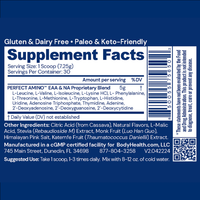PerfectAmino Powder, Strawberry BodyHealth by Living Well Today International