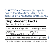 L-Lysine 500 mg 100 caps by Metabolic Maintenance