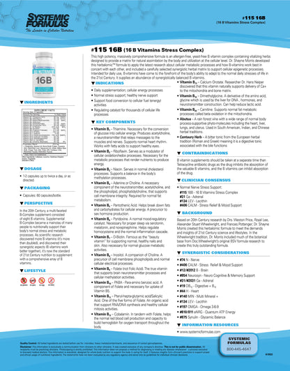 16B – Vitamin B Stress Complex by Systemic Formulas