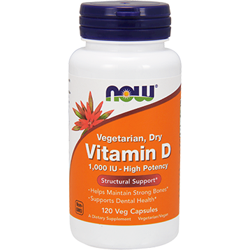 Vitamin D 1000 IU 120 vcaps by NOW