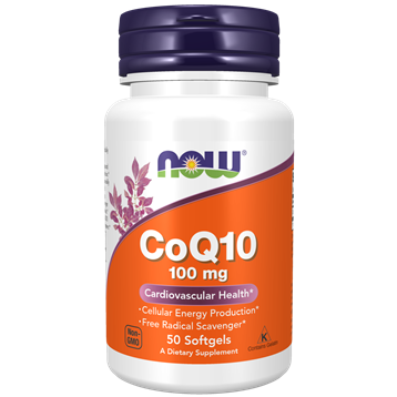 CoQ10 100mg 50 softgels by NOW