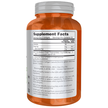 MCT Oil 1,000 mg 150 softgels by NOW