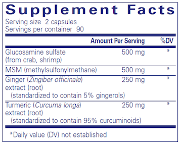 Glucosamine MSM w/Joint Comfort 180vcaps by Pure Encapsulations