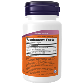 Lutein & Zeaxanthin 60 softgels by NOW