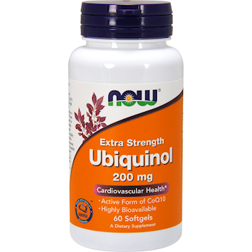 Ubiquinol Extra Strength 200 mg 60 gels by NOW