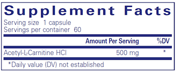 Acetyl-L-Carnitine 500 mg 60 vcaps by Pure Encapsulations