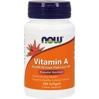 Vitamin A 25,000 IU 100 softgels by NOW