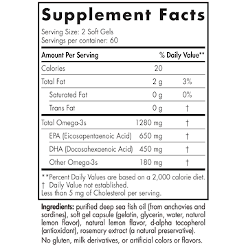 ProOmega Lemon 120 softgels