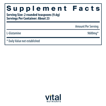 Glutamine Powder 225 grams 8 oz by Vital Nutrients