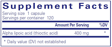 Alpha Lipoic Acid 400 mg 120 vcaps by Pure Encapsulations