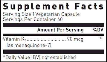 Vitamin K2 with Menaquinone-7 60 vcaps