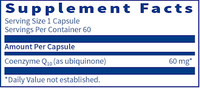 Coenzyme Q10 150mg 60 vegcaps by Klaire by Klaire Labs/SFI Health