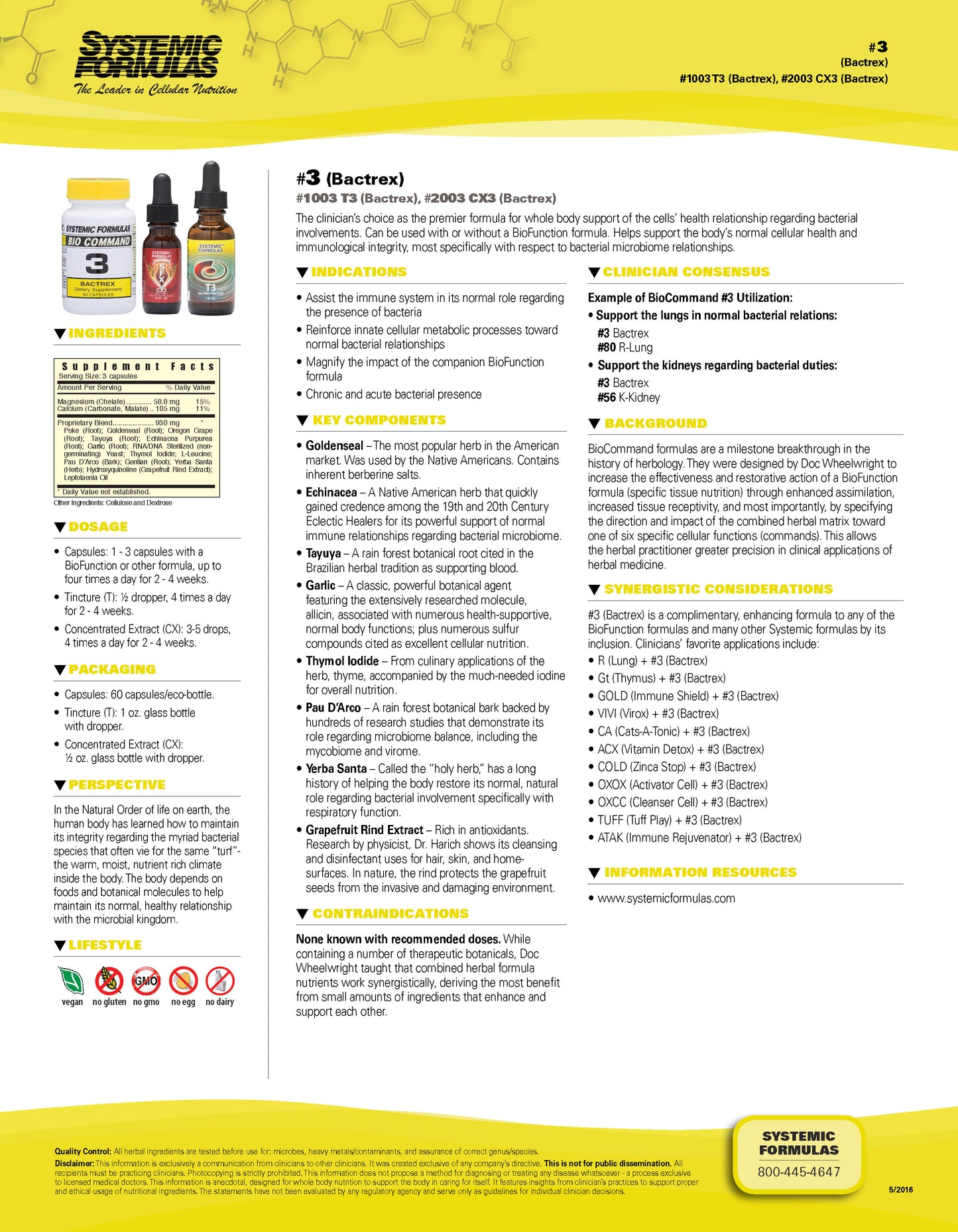 T3 Bactrex Tincture by Systemic Formulas