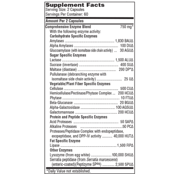 Vital-Zymes Complete 120 capsules by Klaire Labs