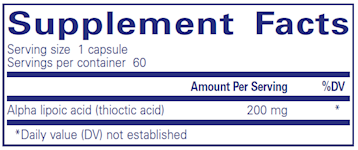 Alpha Lipoic Acid 200 mg 60 vcaps by Pure Encapsulations