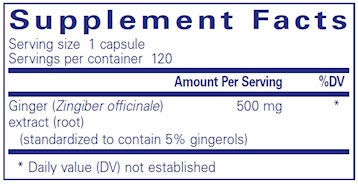 Ginger extract 120 vegcaps by Pure Encapsulations