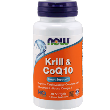 Krill Oil & CoQ10 60 softgels by NOW