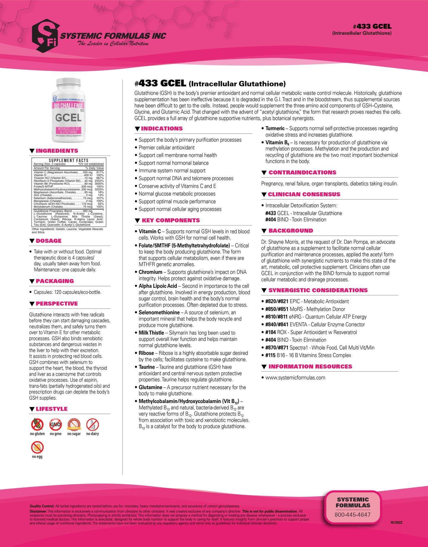 GceL by Systemic Formulas