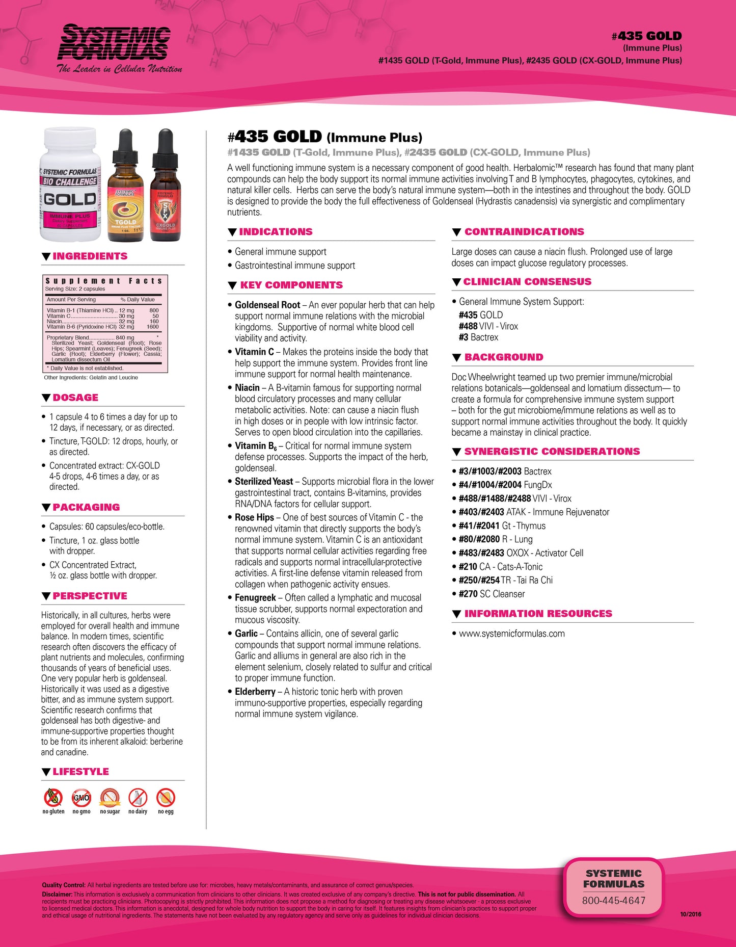 TGOLD Immune Plus Tincture by Systemic Formulas