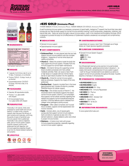 TGOLD Immune Plus Tincture by Systemic Formulas