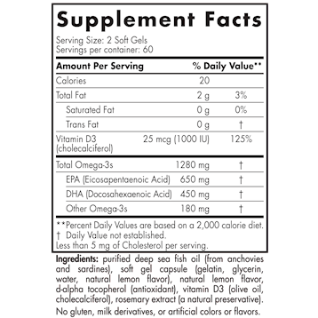 ProOmega-D Lemon 120 softgels