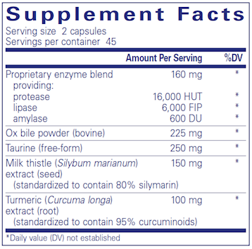 Digestion GB 180 caps by Pure Encapsulations