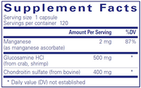 Glucosamine Chondroitin w/Manga 120vcaps by Pure Encapsulations