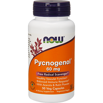 Pycnogenol 60 mg 50 vegcaps by NOW