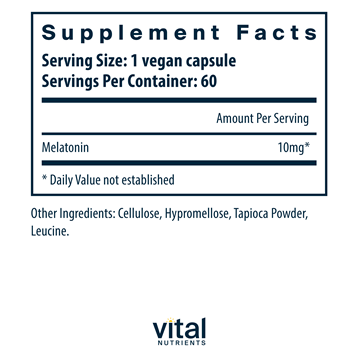 Melatonin 10 mg 60 vegcaps by Vital Nutrients