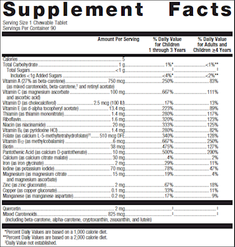 Multigenics® Chewable Orange 90 T by Metagenics