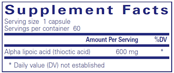 Alpha Lipoic Acid 600 mg 60 vcaps by Pure Encapsulations