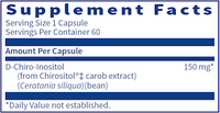 D-Chiro-Inositol 60 Capsules by Klaire Labs by Klaire Labs/SFI Health