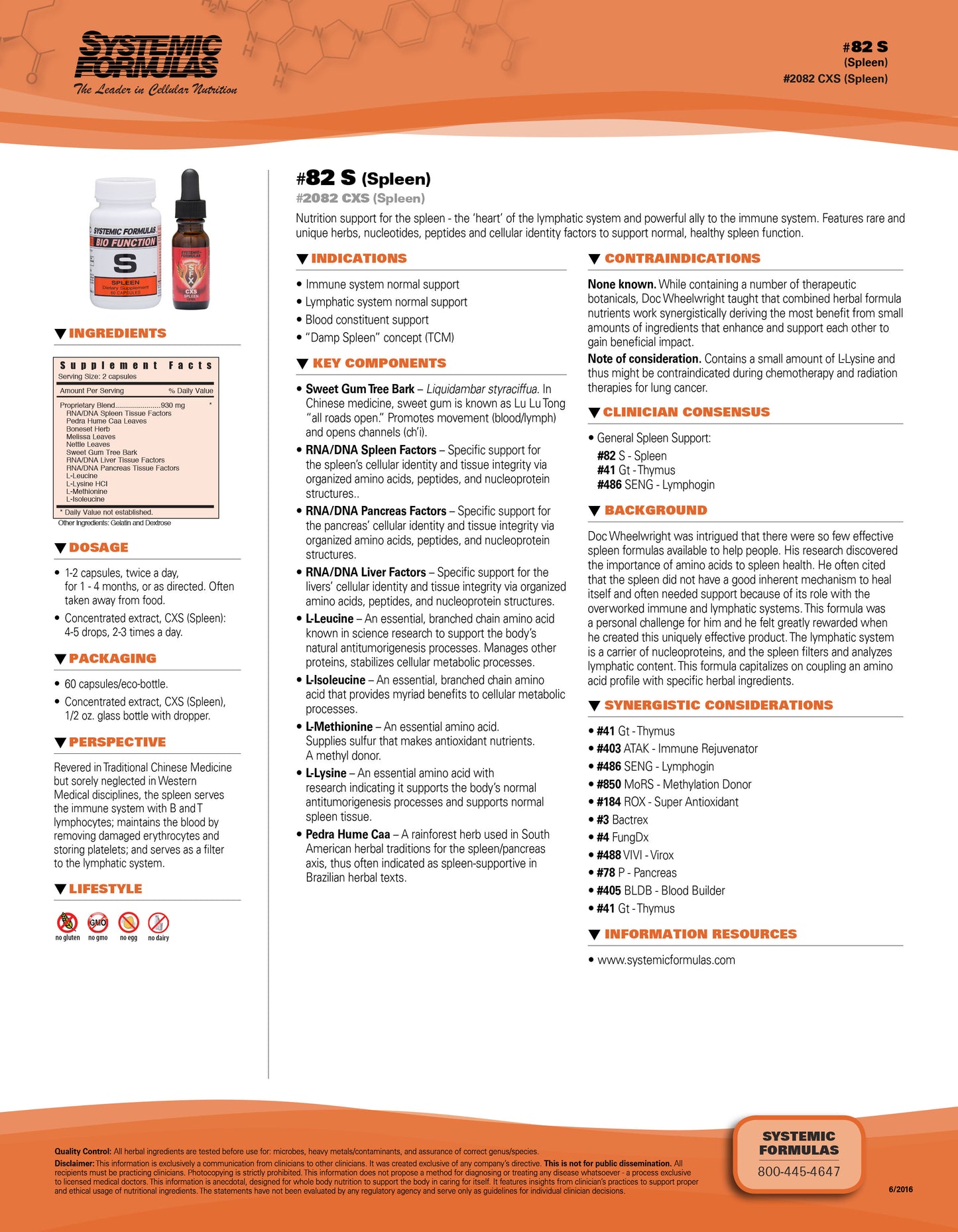 S – Spleen by Systemic Formulas