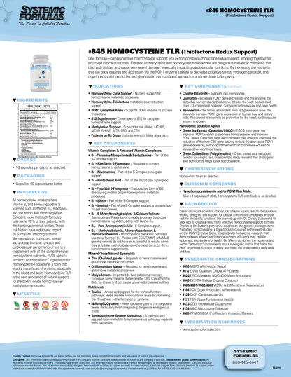 HomoCysteine TLR by Systemic Formulas