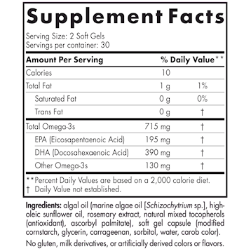 Algae Omega 60 gels by Nordic Naturals