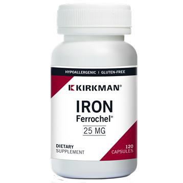 Iron Ferrochel 25 mg 120 cap by Kirkman Labs