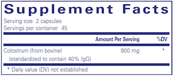 Colostrum 40% IgG 450 mg 90 vegcaps by Pure Encapsulations