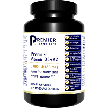 Vitamin D3+K2 Premier 30 caps by Premier Research Labs