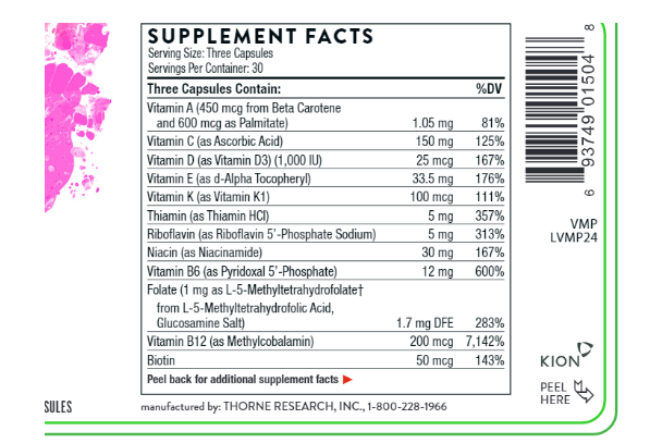 Basic Prenatal 90 vegcaps by Thorne